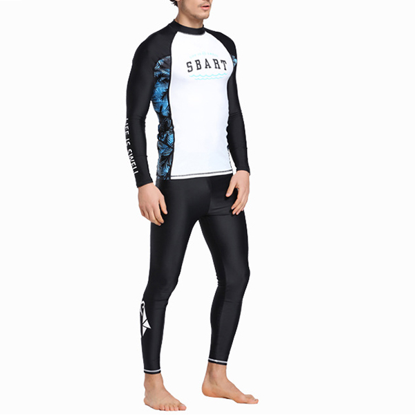 Mens-Skinny-Patchwork-Wter-Protective-Diving-Suit-Swimsuit-for-Men-Swimwear-1177174-3