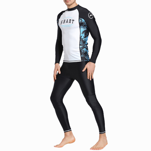 Mens-Skinny-Patchwork-Wter-Protective-Diving-Suit-Swimsuit-for-Men-Swimwear-1177174-4