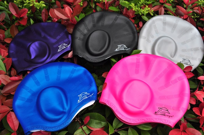 Summer-Ears-Protection-Swimming-Cap-Silicone-Waterproof-Hair-Protect-Colorful-Hooded-Cap-1141298-1
