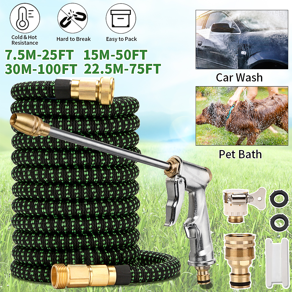 25-100FT-Expandable-Garden-EU-Plug-Hose-Durable-Flexible-Lightweight-Water-Spray-Guns-1828405-1