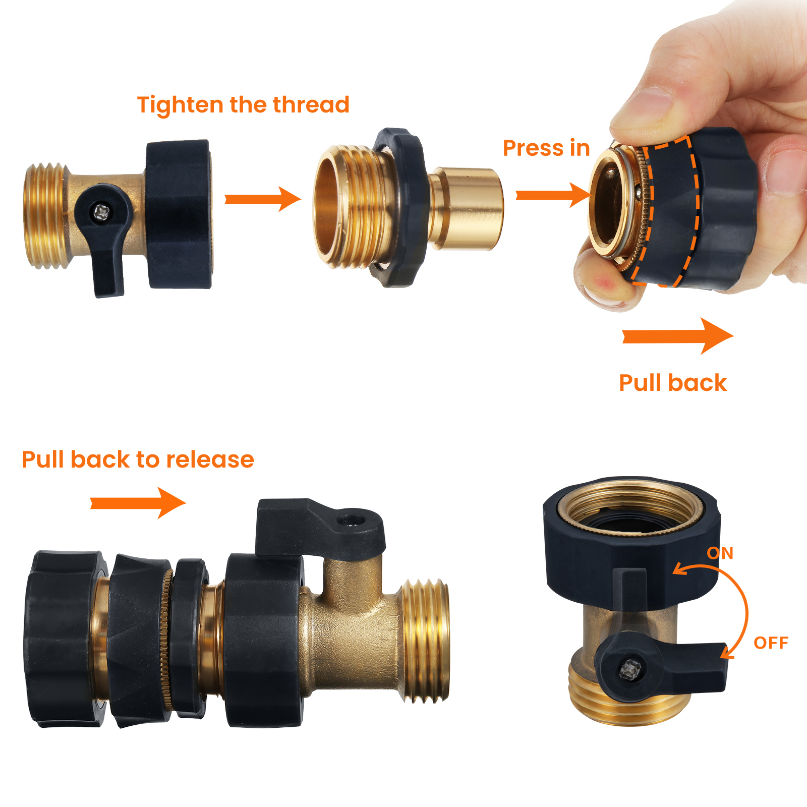 34-Garden-Hose-Quick-Connect-Water-Hose-Fit-Brass-Female-Male-Connector-Set-1943824-7