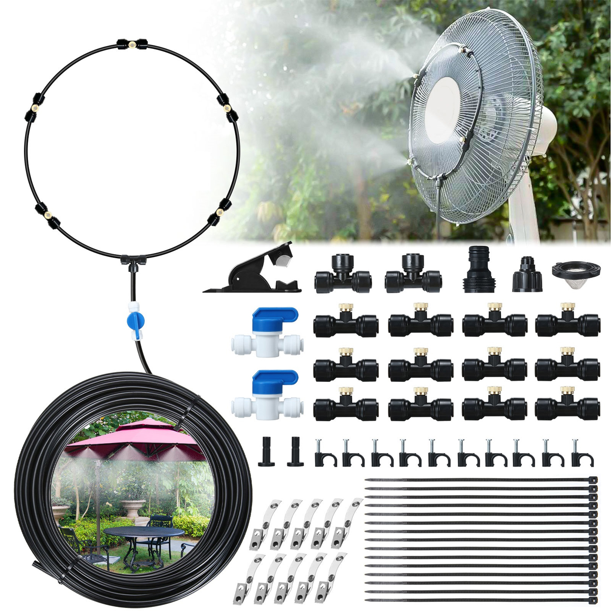44PCS-15FT-Misting-Cooling-System-PE-Spray-Water-Systemfor-Garden-Landscaping-Greenhouse-1884554-2