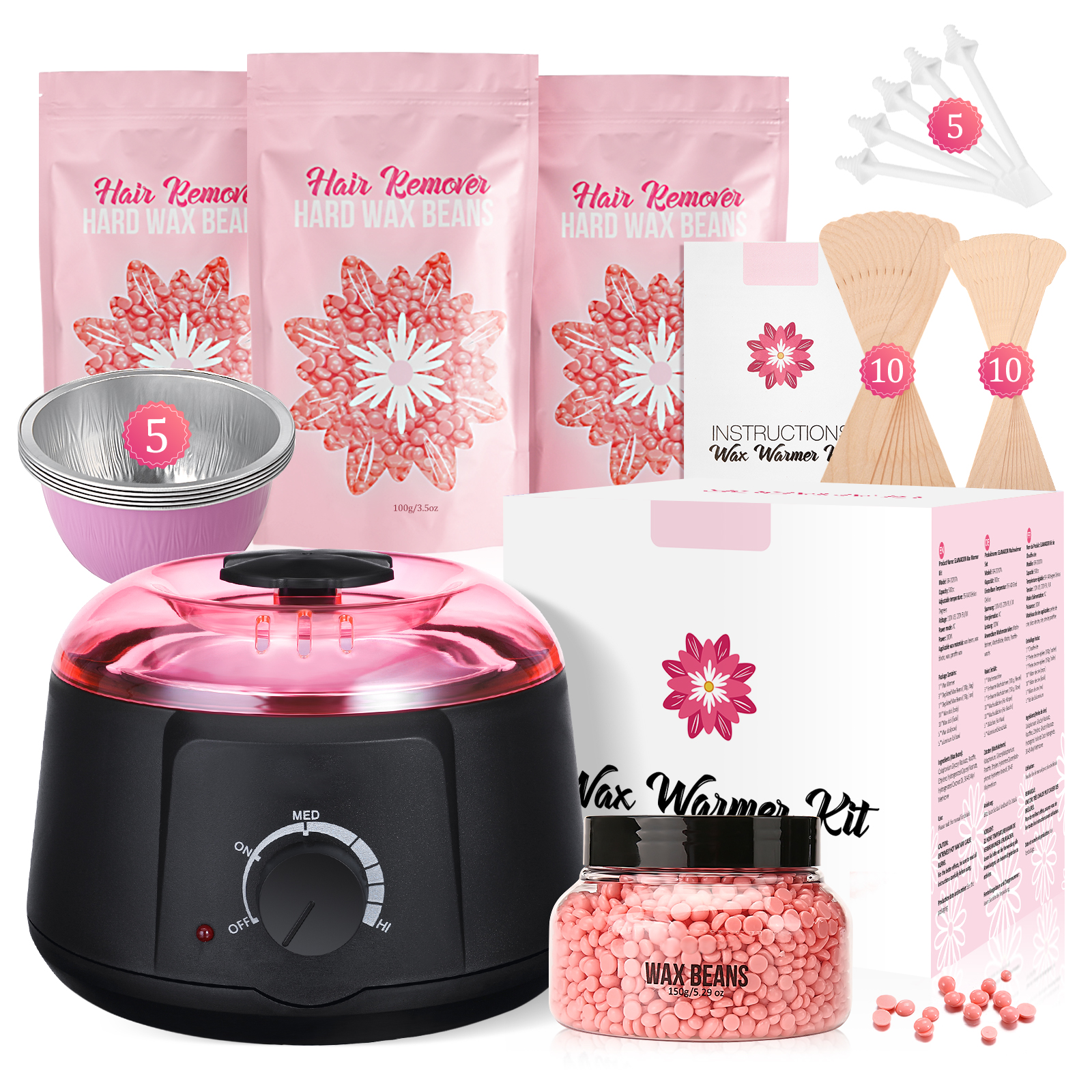 Waxing-Hair-Removal-Set-Wax-Machine-Warmer-Heater-Beads-Spatulas-Bowls-Depilatory-Tools-1940368-1