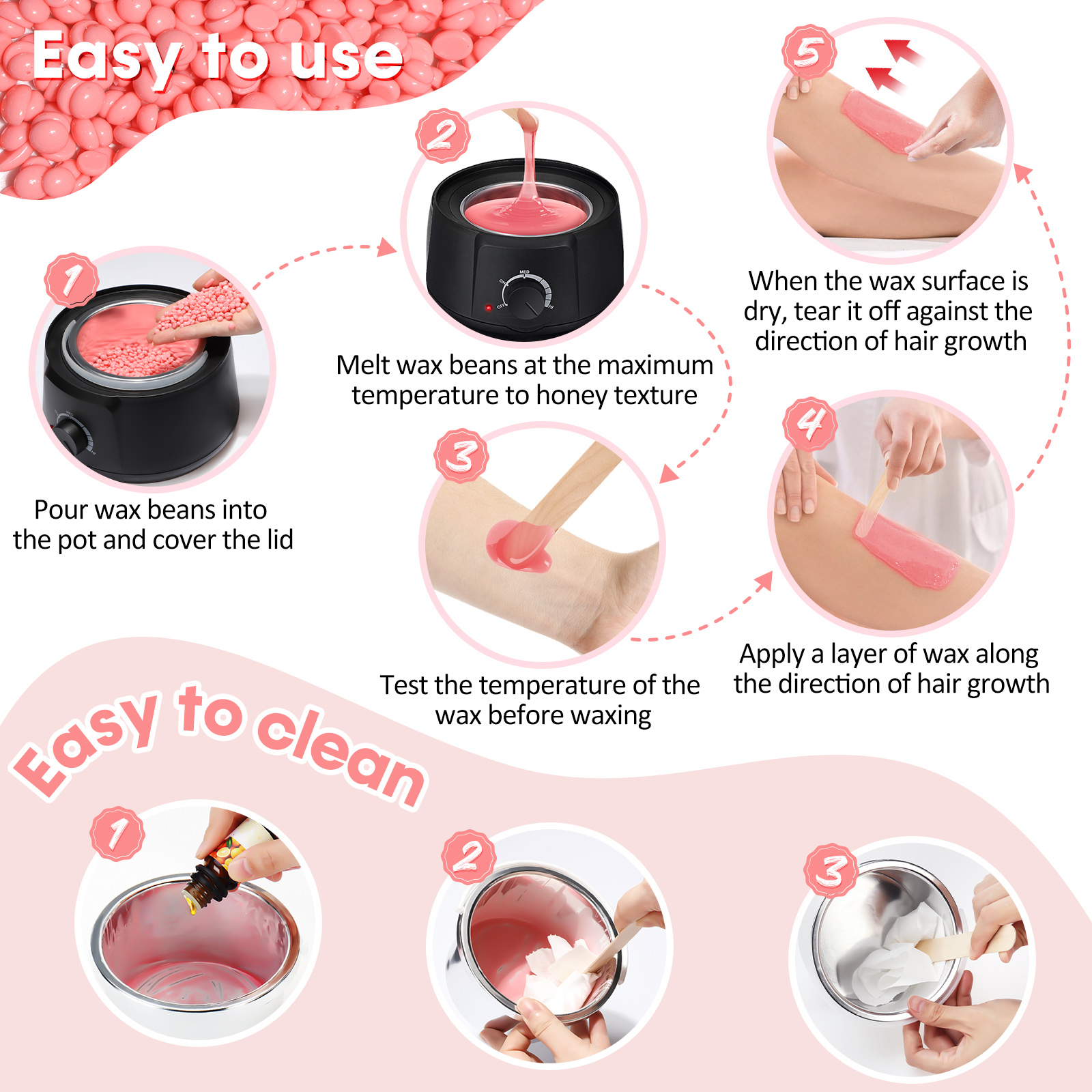 Waxing-Hair-Removal-Set-Wax-Machine-Warmer-Heater-Beads-Spatulas-Bowls-Depilatory-Tools-1940368-12