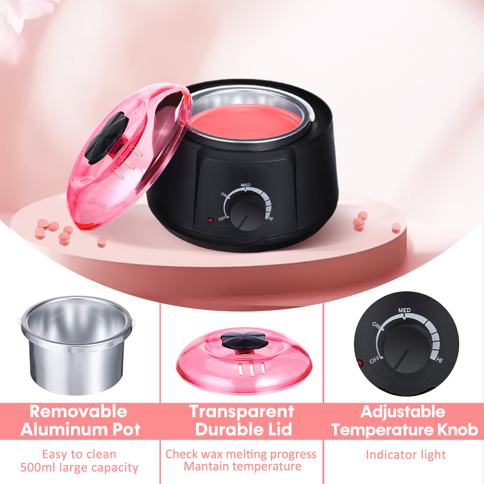 Waxing-Hair-Removal-Set-Wax-Machine-Warmer-Heater-Beads-Spatulas-Bowls-Depilatory-Tools-1940368-4