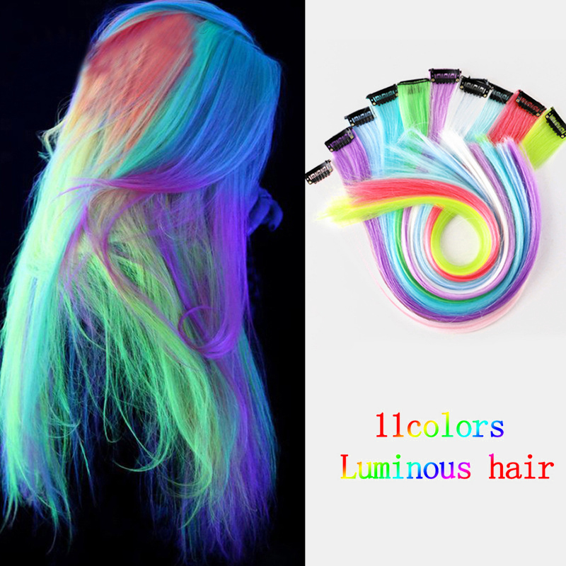 11-Colors-Luminous-Long-Straight-Wig-Halloween-Single-Clip-Synthetic-Hair-Extensions-1739840-3