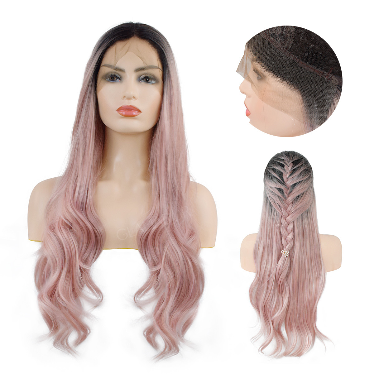 24-Inch-T-Pink-Wig-Front-Lace-Chemical-Fiber-Wig-ladies-high-temperature-silk-half-hand-hook-big-cur-1627039-2