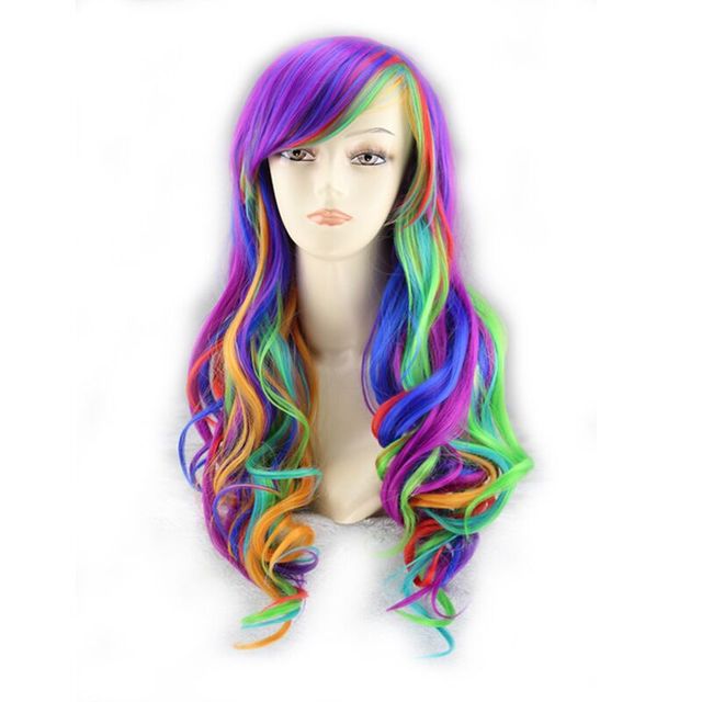 Rainbow-Seven-Color-Mixed-Wave-Long-Roll-Gradient-Wave-Roll-Cospaly-Wig-1544025-1
