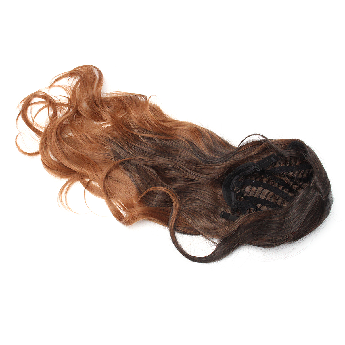 Womens-Long-Wavy-Curly-Hair-Synthetic-Wig-Black-Brown-Ombre-Cosplay-Party-Wig-1354613-4