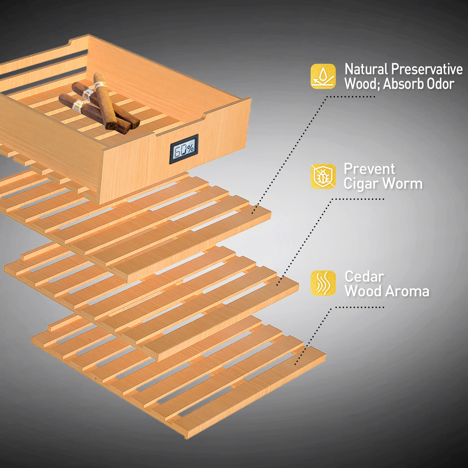 NeedOne-Electronic-Cooler-Humidor150-capacity-with-Spanish-Cedar-Wood-Shelves-23L-150-Capacity-1939771-4