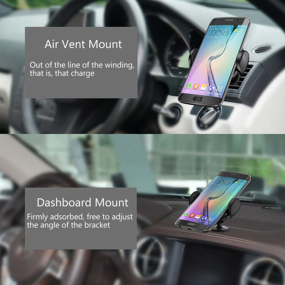 360-Degree-Wireless-Car-Mount-Charger-Dock-Air-Vent-Mount-Holder-for-iPhone-8-Plus-X-1206374-4