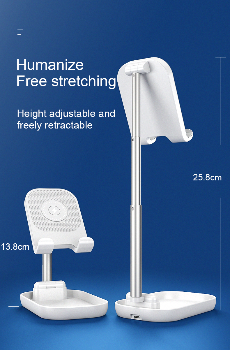 Bakeey-10W-75W-5W-Folding-Fast-Charging-Wireless-Charger-Bracket-Telescopic-Desktop-Cellphone-Stand--1621072-6