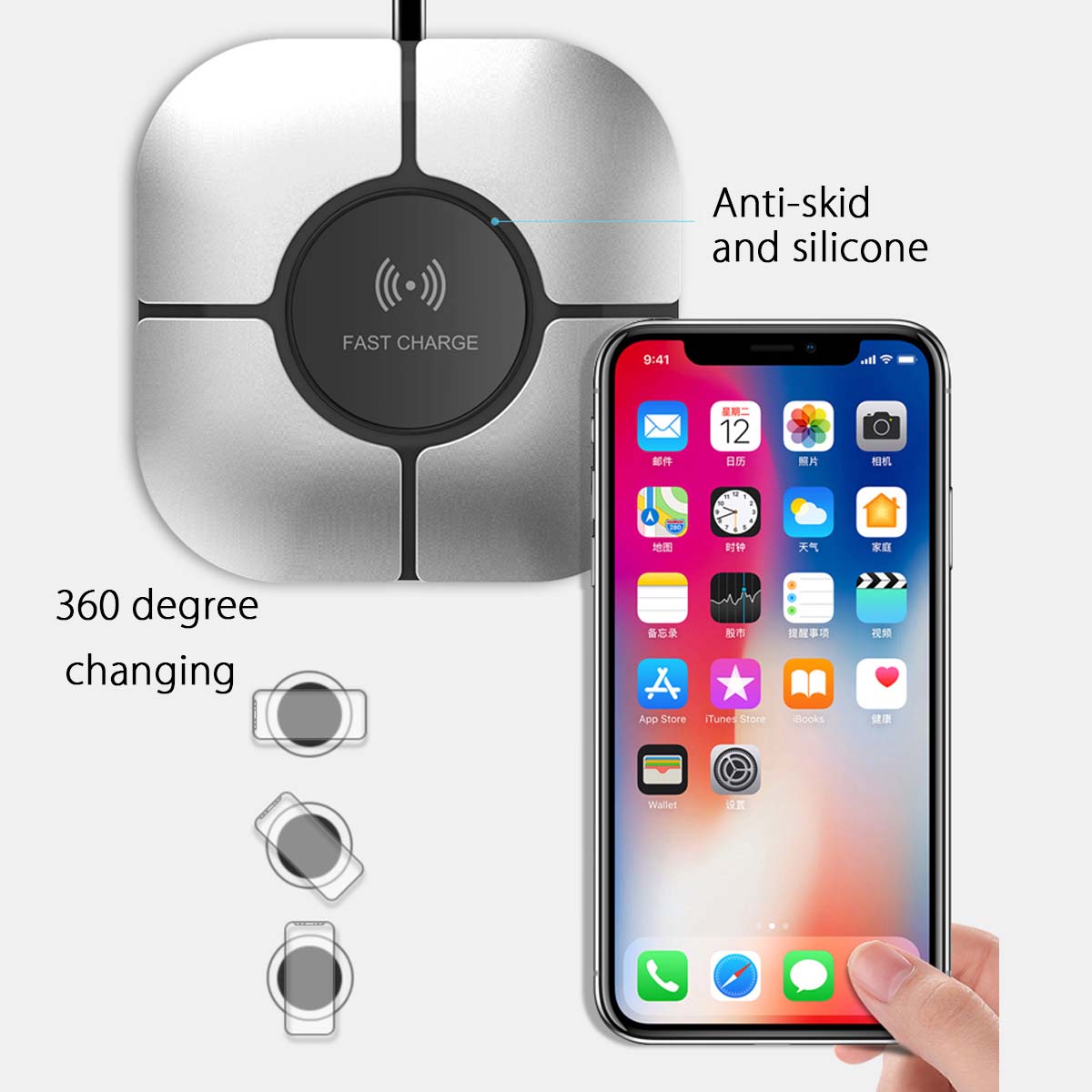 Bakeey-10W-Fast-Charging-LED-Light-Indicator-Qi-Wireless-Charger-Pad-for-iPhone-X-S8-S9-Plus-1314490-3