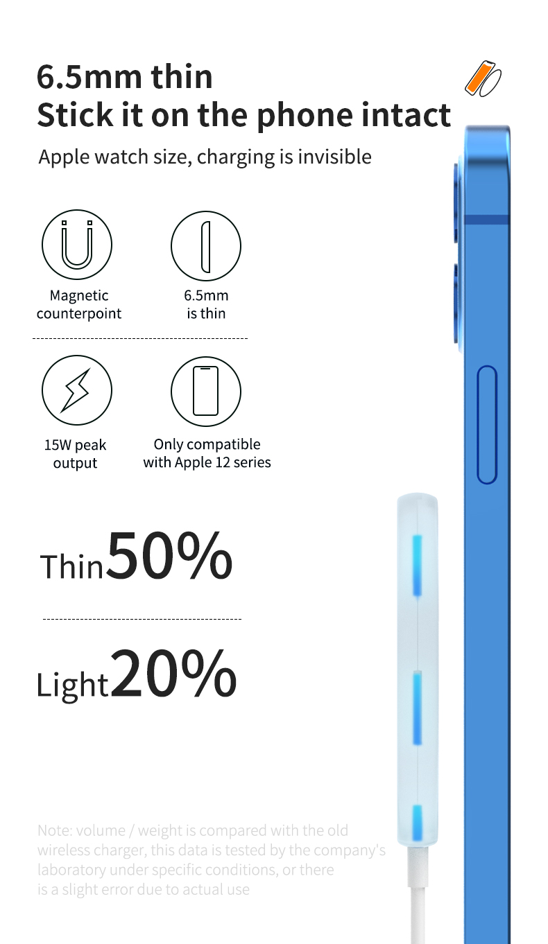 Bakeey-15W-Magnetic-Wireless-Charger-Fast-Wireless-Charging-Pad-With-LED-Light-For-iPhone-12-12-Pro--1907191-4