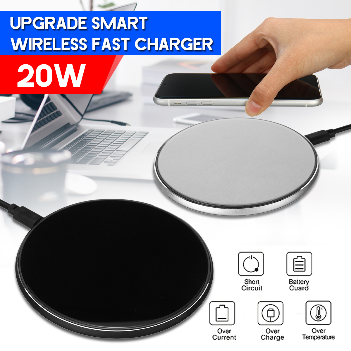 Bakeey-20W-Wireless-Charger-for-iPhone-Xs-Max-X-8-Plus-for-Samsung-Note-9-Note-8-S10-Plus-1614887-1