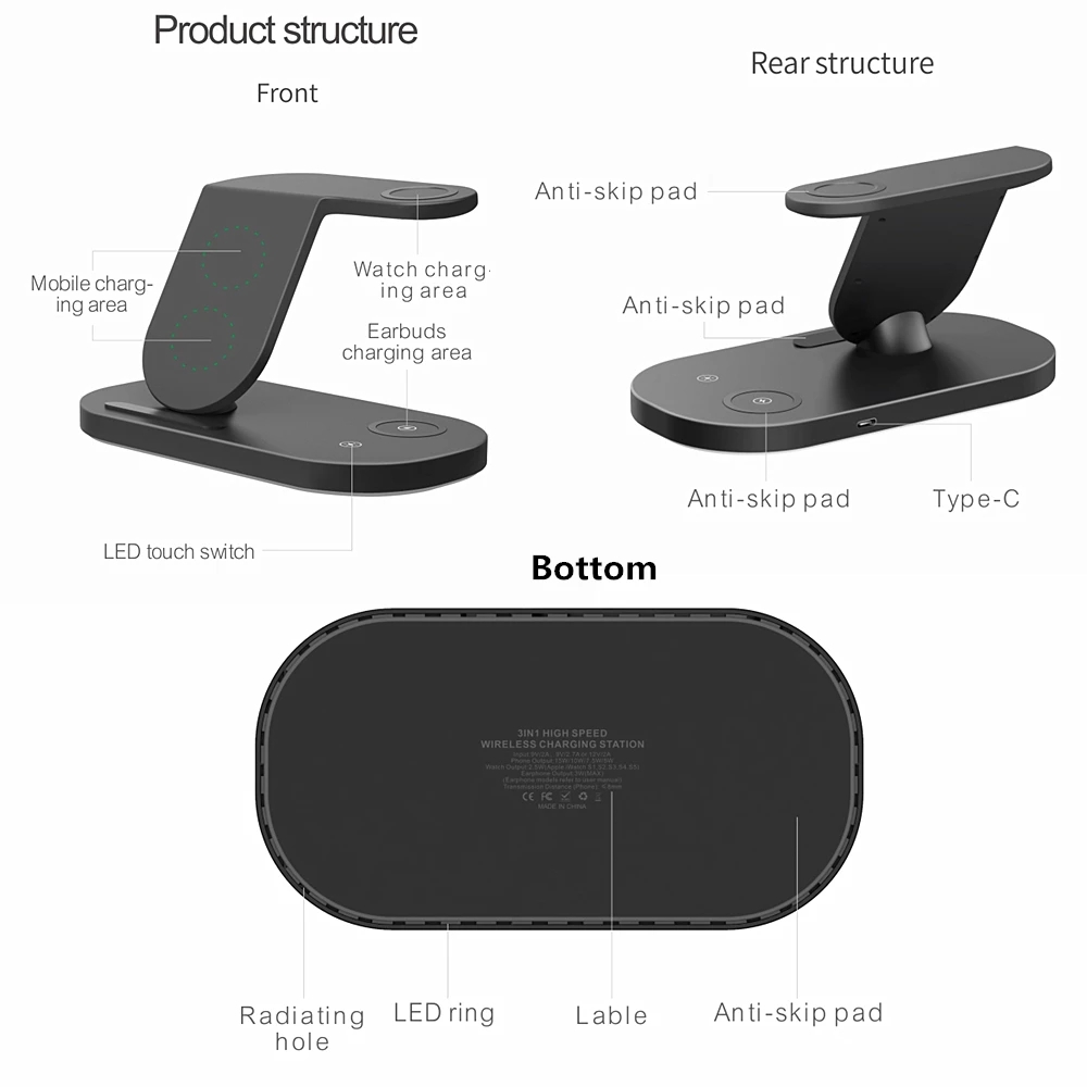 Bakeey-3-in-1-15W-10W-75W-5W-Wireless-Charger-Stand-Fast-Charging-Holder-For-Samsung-Galaxy-S21-S21--1923886-12