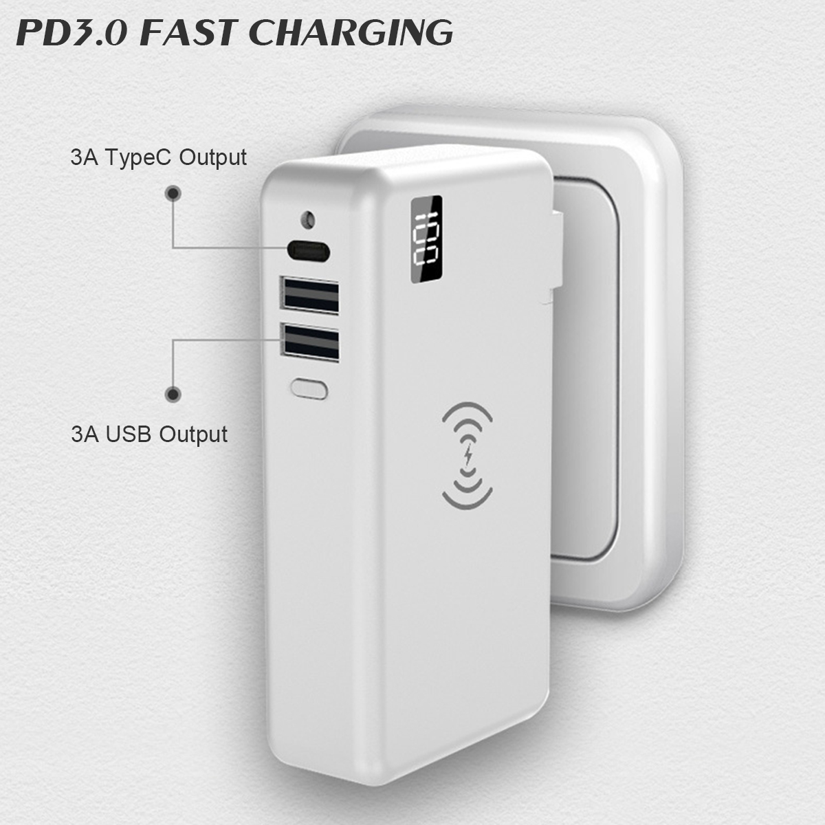 Bakeey-3-in-1-Qi-10000mAh-PD30-QC30-Power-Bank-2-USB-Wireless-Charger-Portable-Battery-Charger-1529330-6