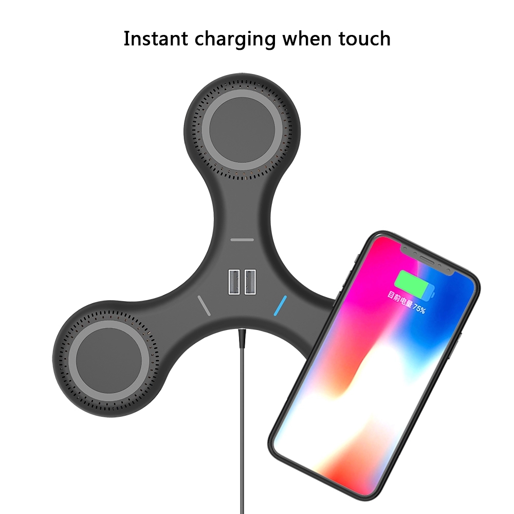 Bakeey-3-in-1-Wireless-Charger-3-Coils-Fast-Charging-With-Dual-USB-for-Samsung-S9-S8-Note-1299310-2