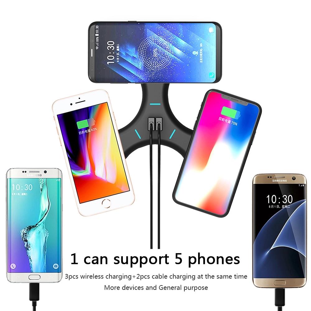 Bakeey-3-in-1-Wireless-Charger-3-Coils-Fast-Charging-With-Dual-USB-for-Samsung-S9-S8-Note-1299310-5