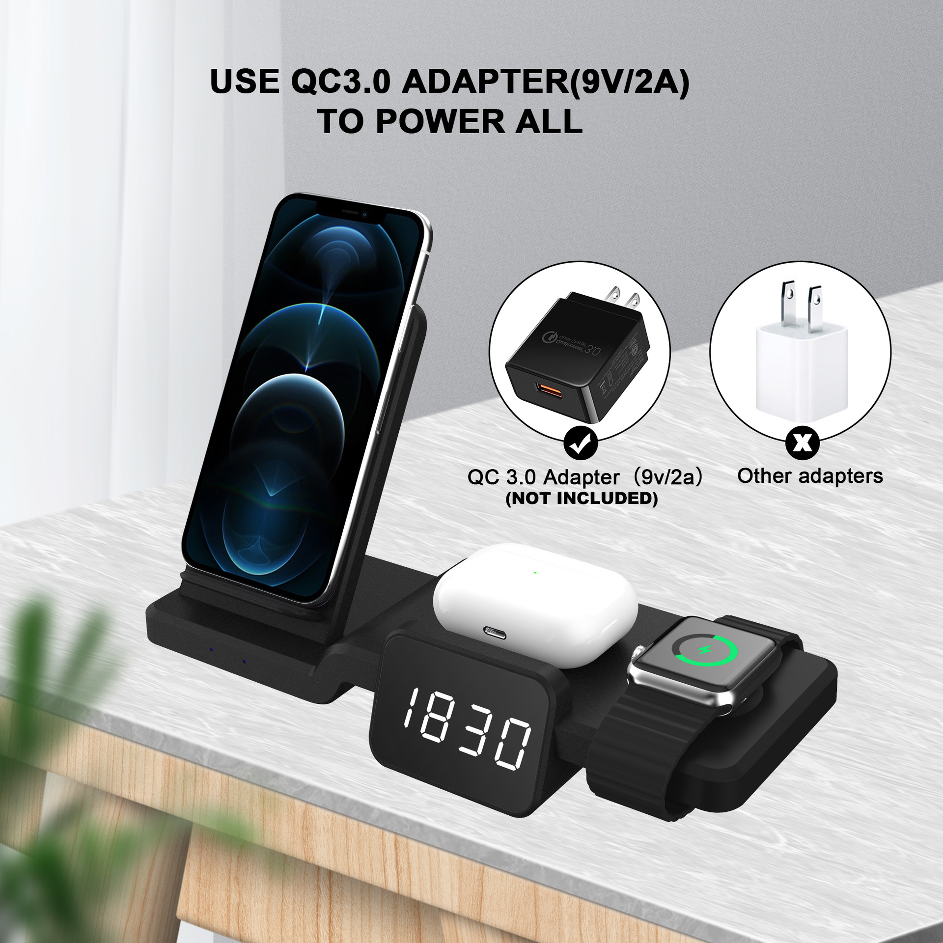 Bakeey-4-in-1-10W-75W-5W-Wireless-Charging-Vertical-Stand-With-Clock-Charger-Fast-Charging-Holder-Fo-1925815-2