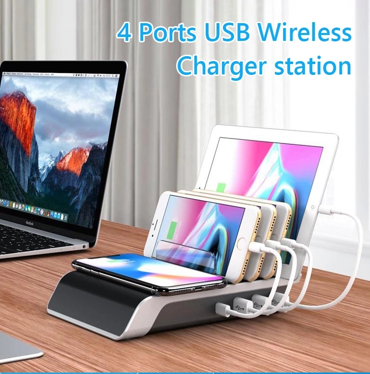 Bakeey-45W-9A-Four-USB-Type-C-LED-Indicator-Multifunctional-Fast-Charging-Wireless-Charger-Station-D-1646804-2
