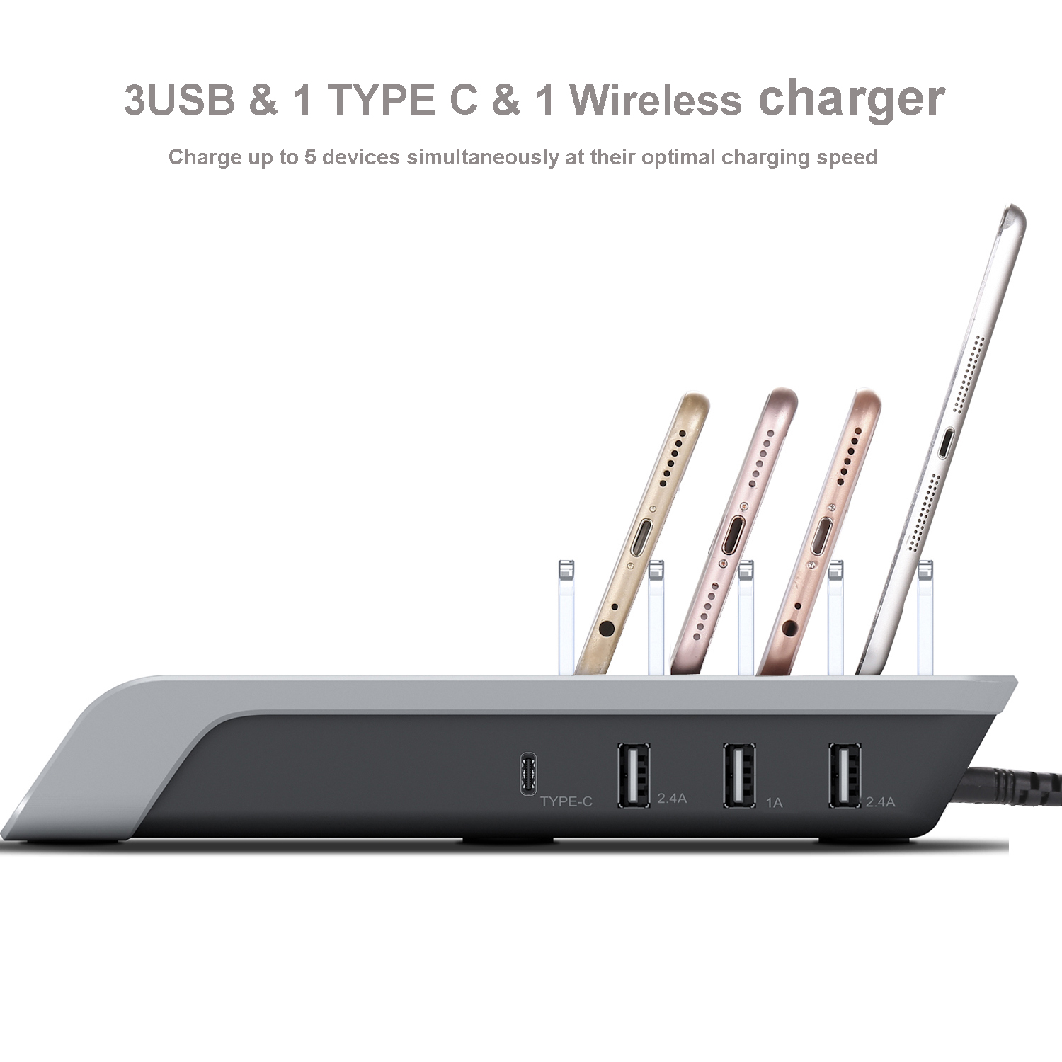 Bakeey-45W-9A-Four-USB-Type-C-LED-Indicator-Multifunctional-Fast-Charging-Wireless-Charger-Station-D-1646804-3