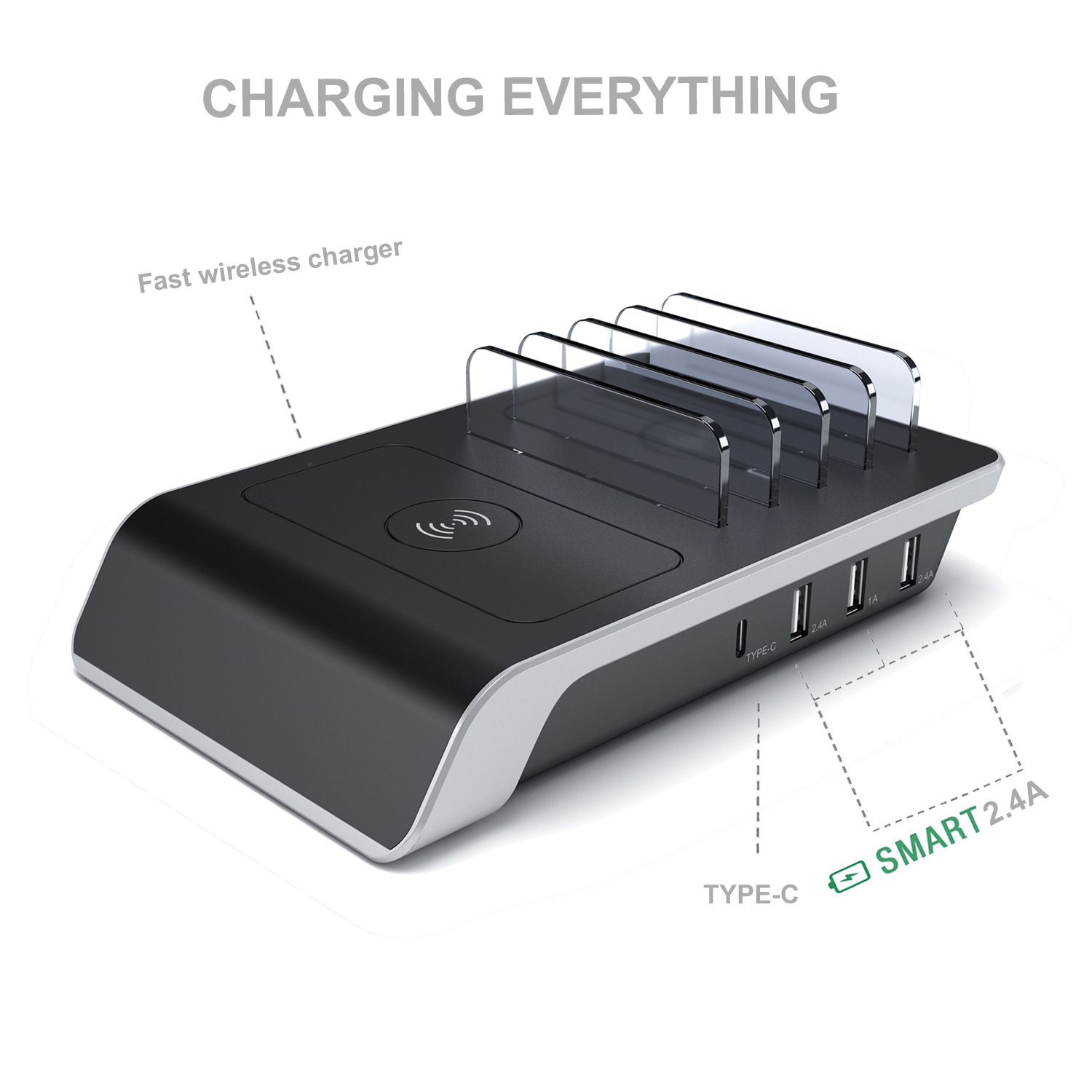 Bakeey-45W-9A-Four-USB-Type-C-LED-Indicator-Multifunctional-Fast-Charging-Wireless-Charger-Station-D-1646804-8