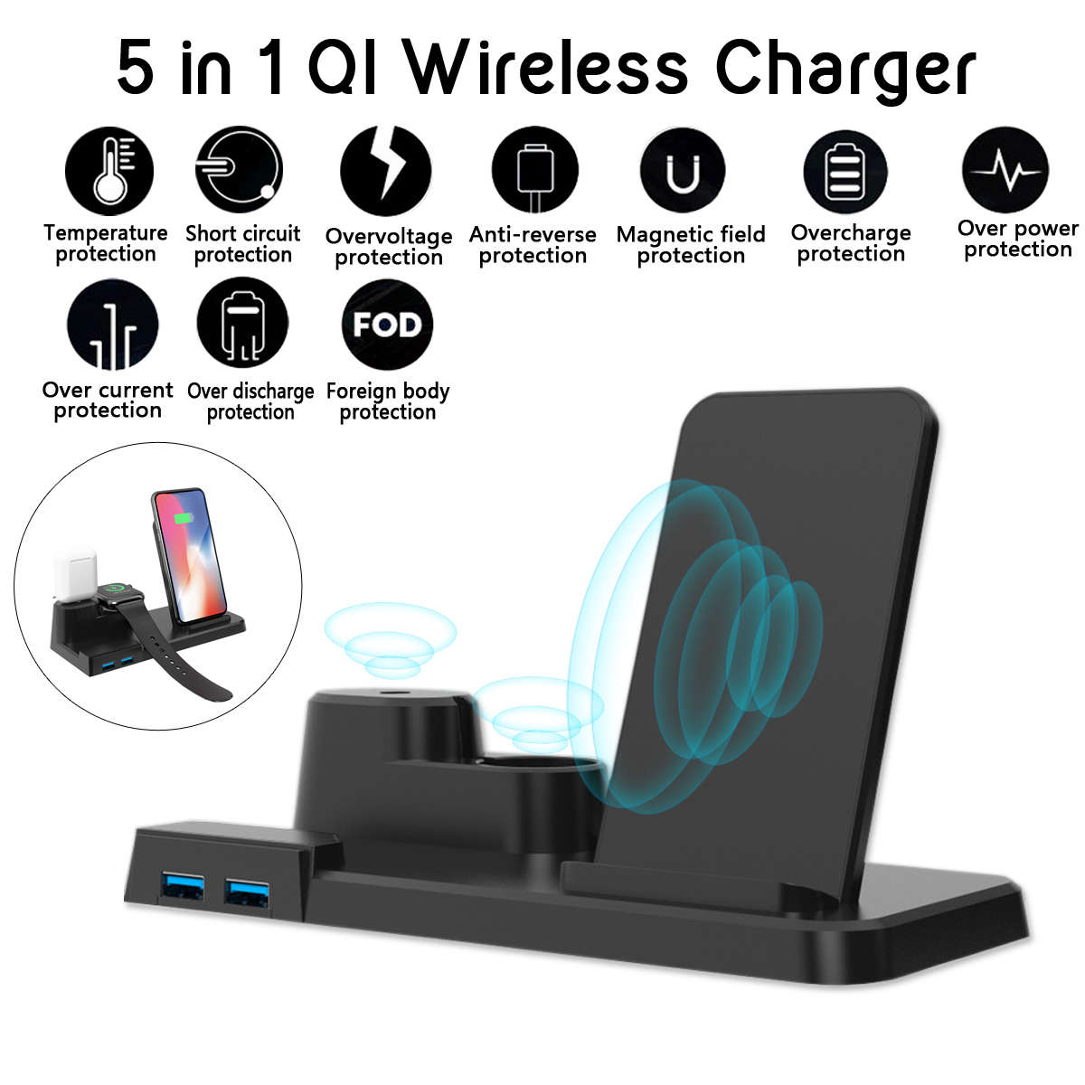 Bakeey-5-in-1-10W-QI-Wireless-Charger-For-iPhone-12-11Pro-XS-XR-for-iwatch-Airpods2-AirPods-Pro-1738920-1