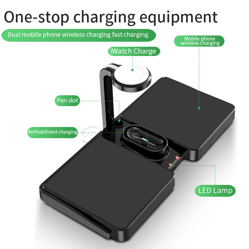 Bakeey-5-in-1-10W-Wireless-Charger-Fast-Charging-Pad-For-IPhone-XS-11Pro-Huawei-P40-Pro-MI10-S20-Not-1733709-2
