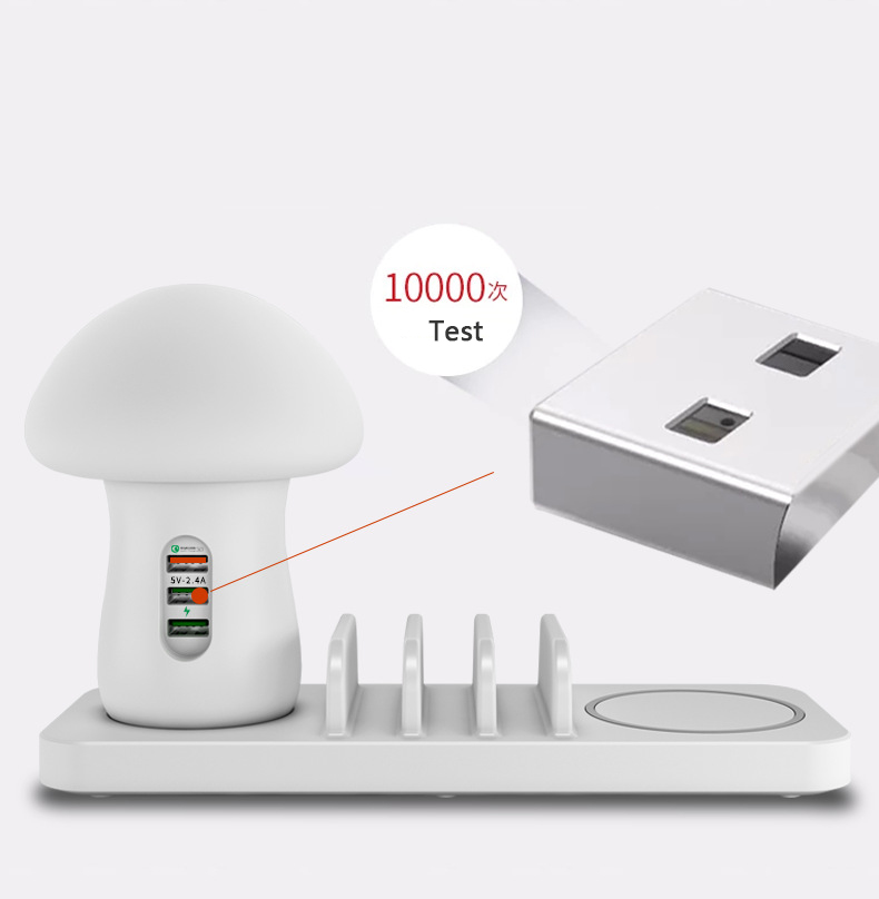 Bakeey-Mushroom-Light-3-in-1-3-Ports-USB-10W-Fast-Qi-Wireless-Charger-for-Samsung-for-iPhone-Phone-1643033-8