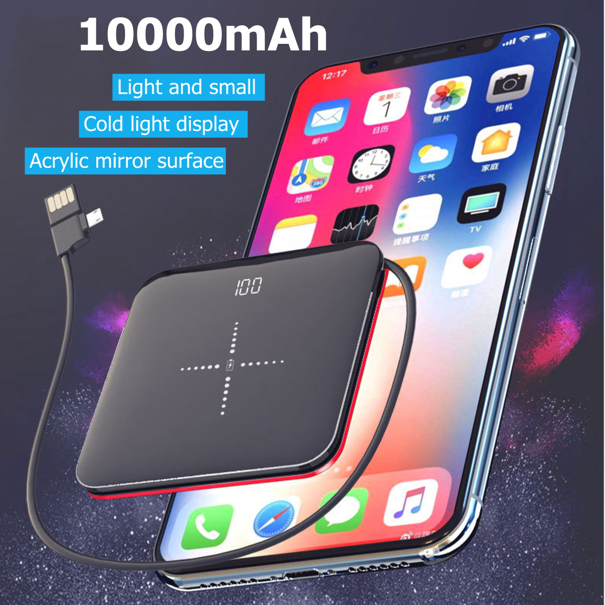 Bakeey-Qi-Wireless-Charger-Power-Bank-10000mAh-Dual-USB-21A-Fast-Charging-with-Cable-1436440-2