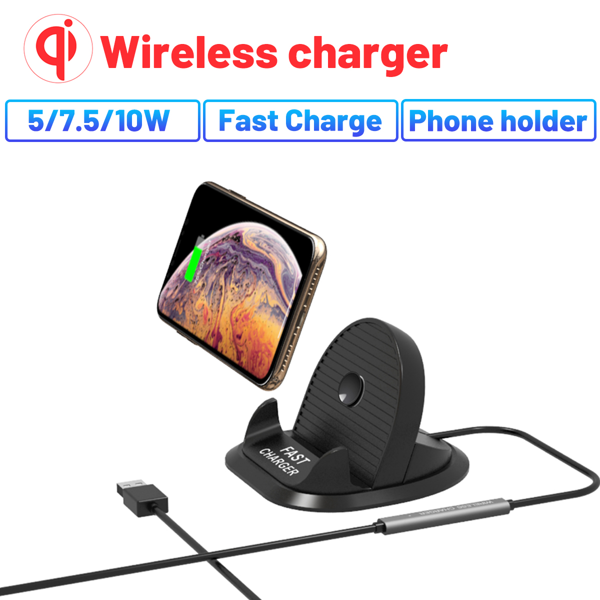 Bakeey-Wireless-Car-Charger-Base-5W75W10W-Wireless-Car-Holder-Charging-Bracket-For-iPhone-XS-11Pro-A-1707697-2