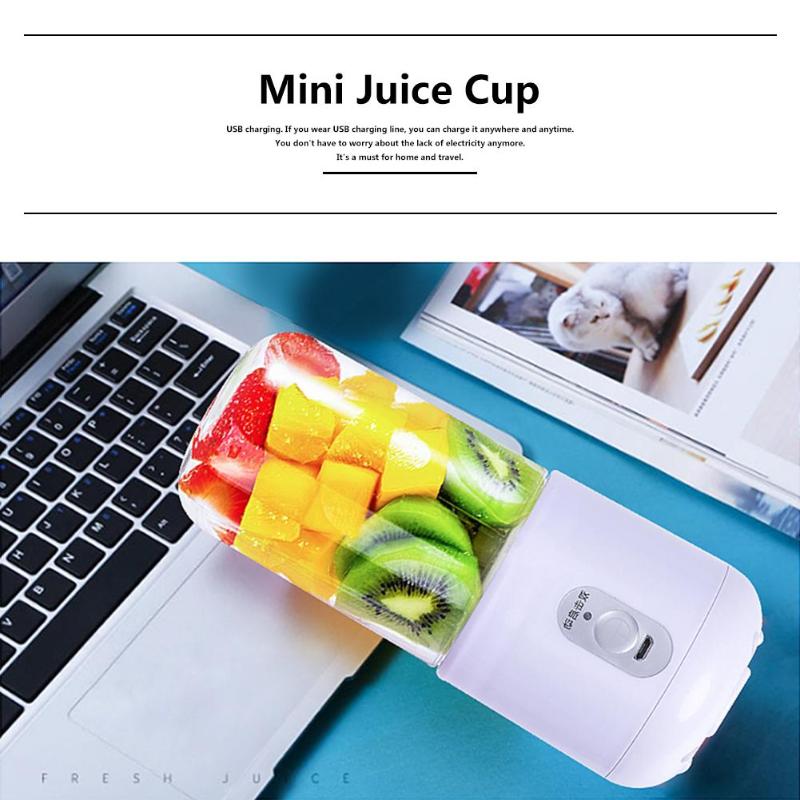 Bakeey-260ml-USB-Rechargeable-Portable-Electric-Juice-Cup-Juice-Blender-Fruit-Mixer-Six-Blade-Mixing-1554518-2