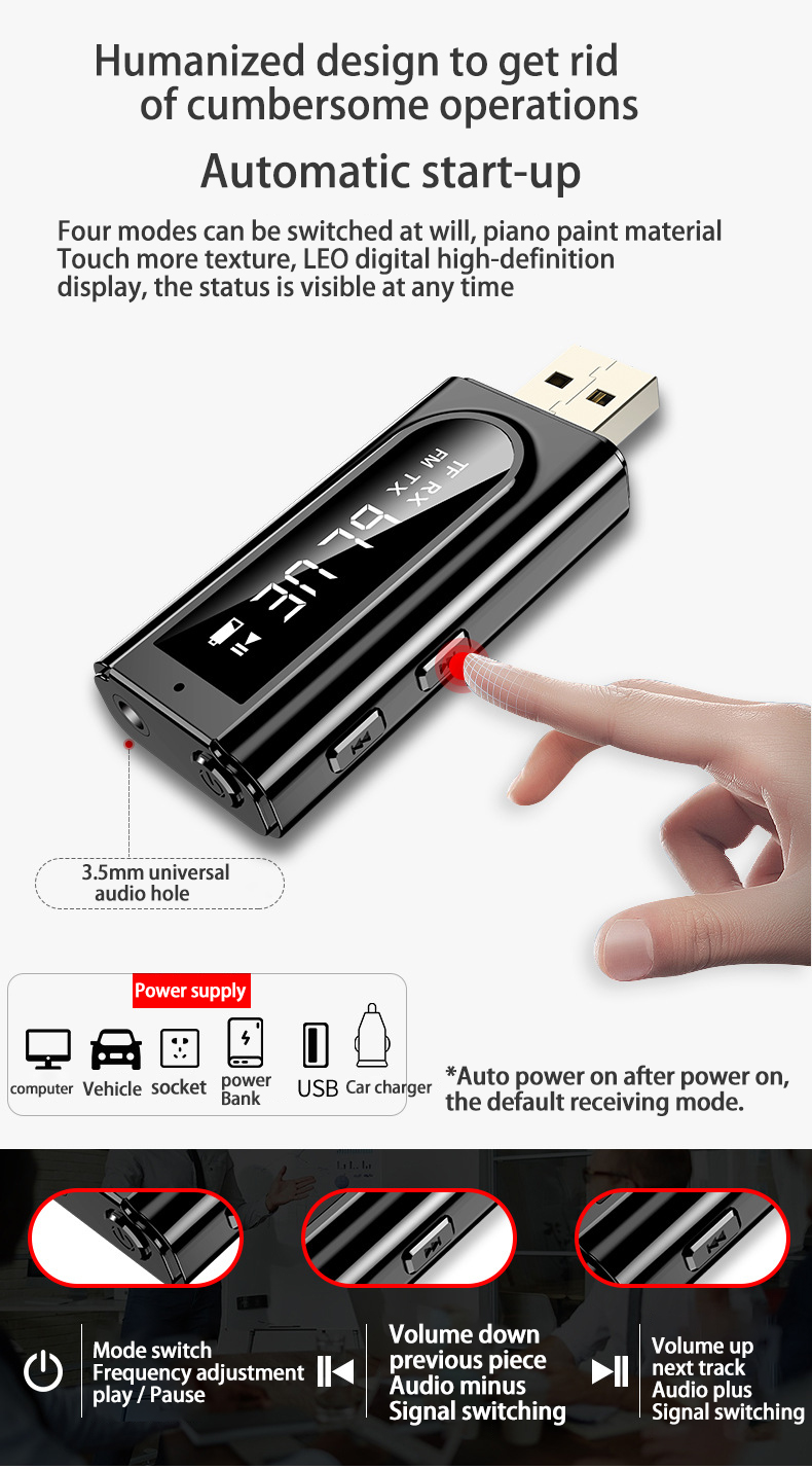 Bakeey-6-In-1-LED-Display-bluetooth-V50-FM-Audio-Transmitter-Receiver-Wireless-Audio-Adapter-TF-Card-1749666-12