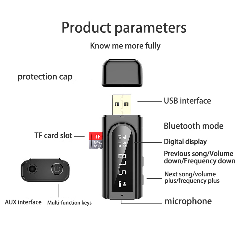 Bakeey-6-In-1-LED-Display-bluetooth-V50-FM-Audio-Transmitter-Receiver-Wireless-Audio-Adapter-TF-Card-1749666-18