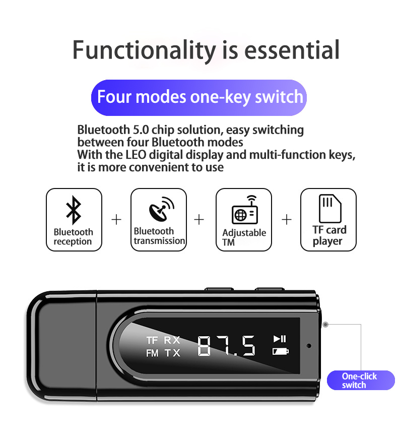 Bakeey-6-In-1-LED-Display-bluetooth-V50-FM-Audio-Transmitter-Receiver-Wireless-Audio-Adapter-TF-Card-1749666-4