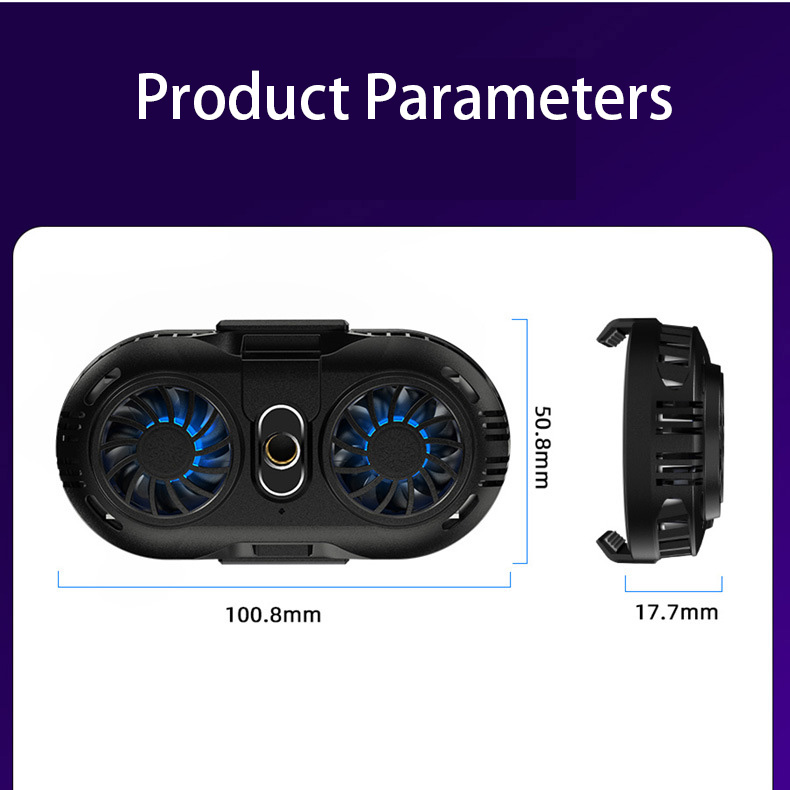 Bakeey-AH102-Mobile-Phone-Cooler-Semiconductor-Radiator-Cooling-Fan-Mute-Stretchable-Holder-Bracket--1864966-11