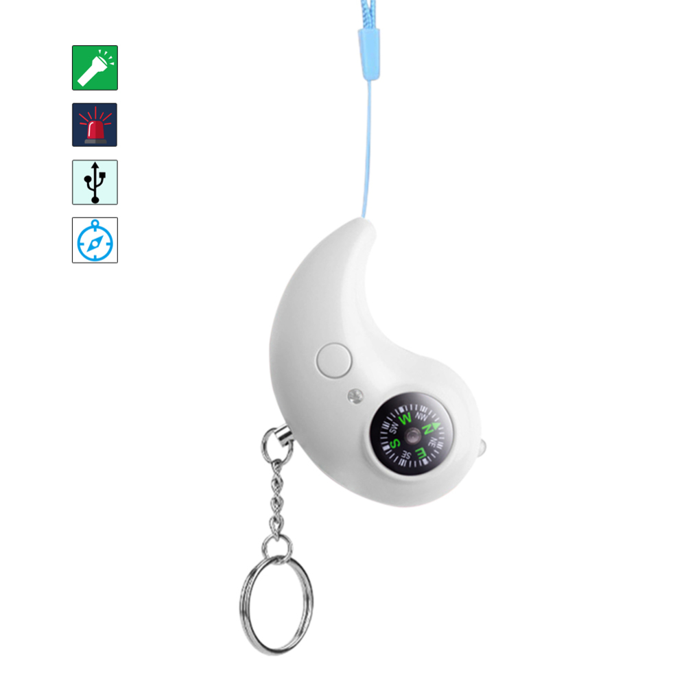 Bakeey-LED-Light-130db-Security-Protect-Alertersonal-Emergency--Anti-wolf-Alarm-Loud-Compass-Keychai-1613582-1