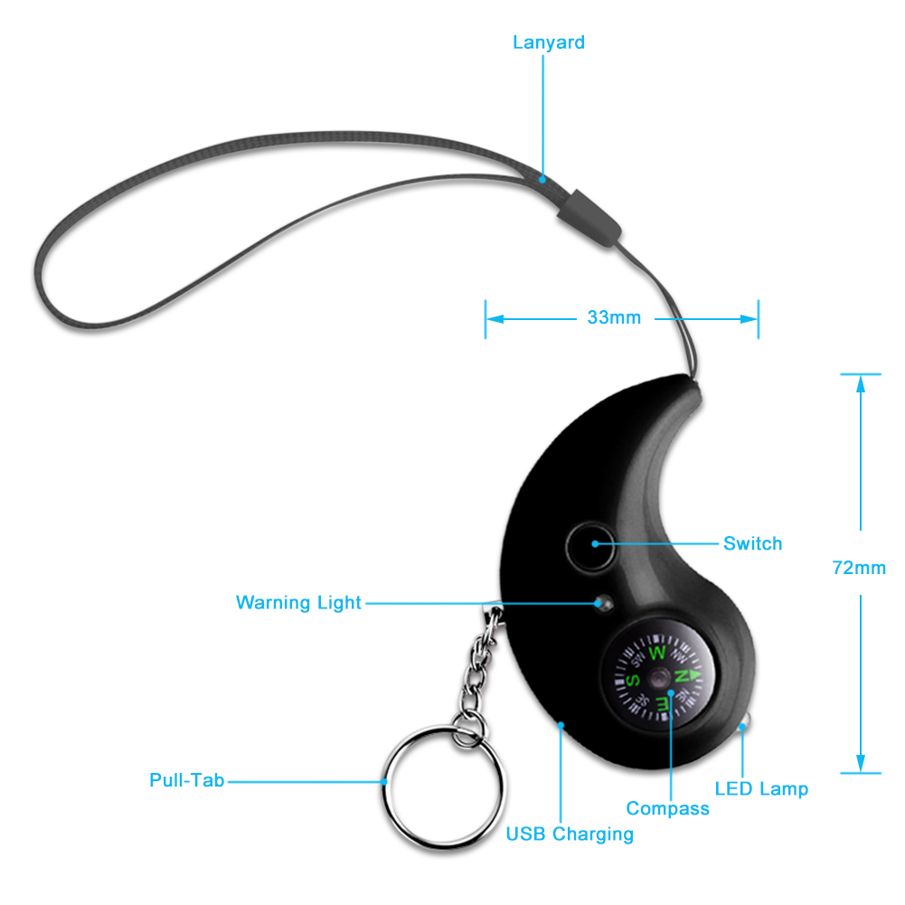 Bakeey-LED-Light-130db-Security-Protect-Alertersonal-Emergency--Anti-wolf-Alarm-Loud-Compass-Keychai-1613582-4