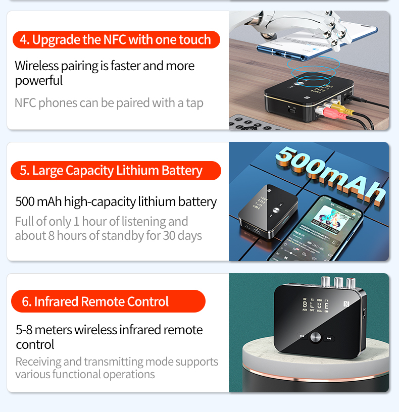 Bakeey-M8-NFC-enabled-bluetooth-V50-Audio-Transmitter-Receiver-35mm-Aux-2RCA-Wireless-Audio-Adapter--1892076-4