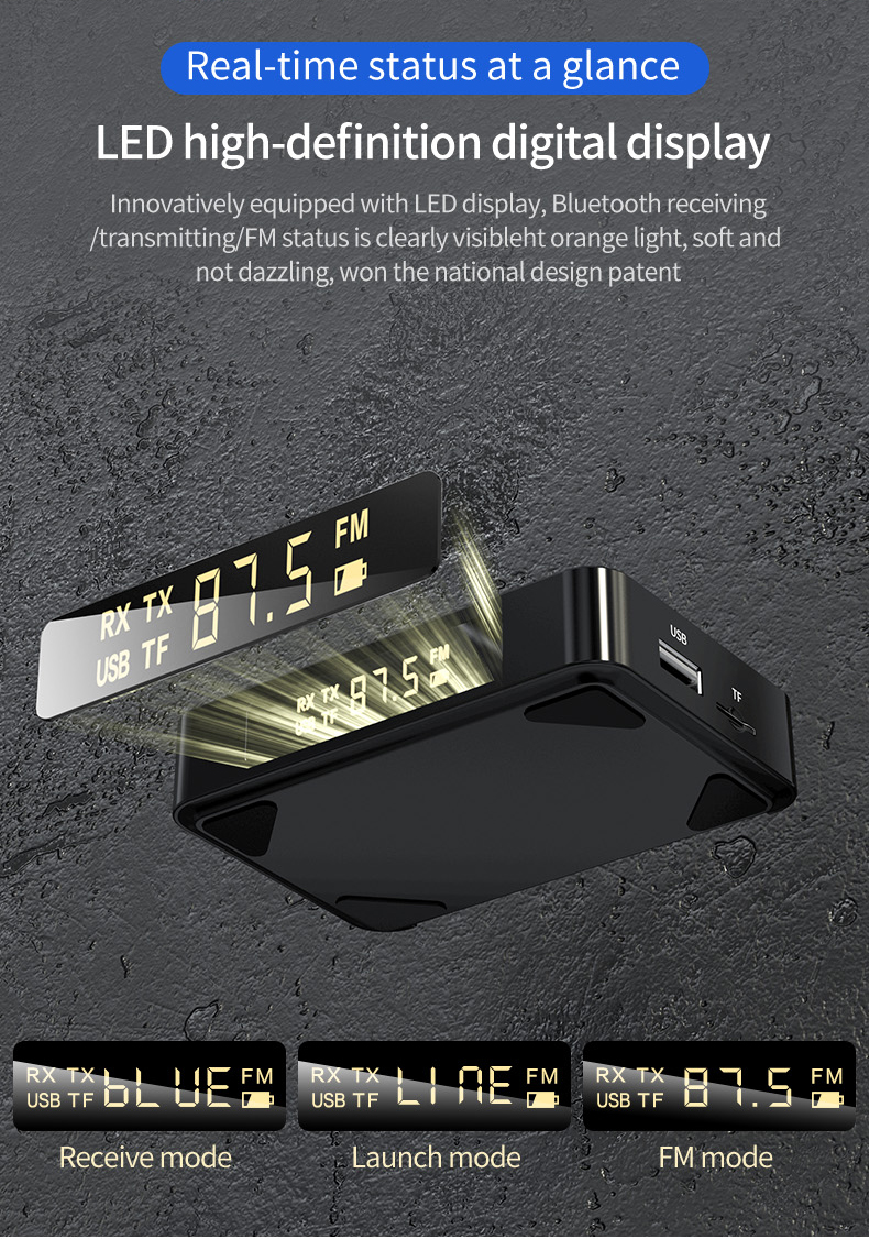 Bakeey-OLED-Display-NFC-enabled-bluetooth-V50-Audio-Transmitter-Receiver-Wireless-35mm-Aux--2RCA--Op-1862442-8