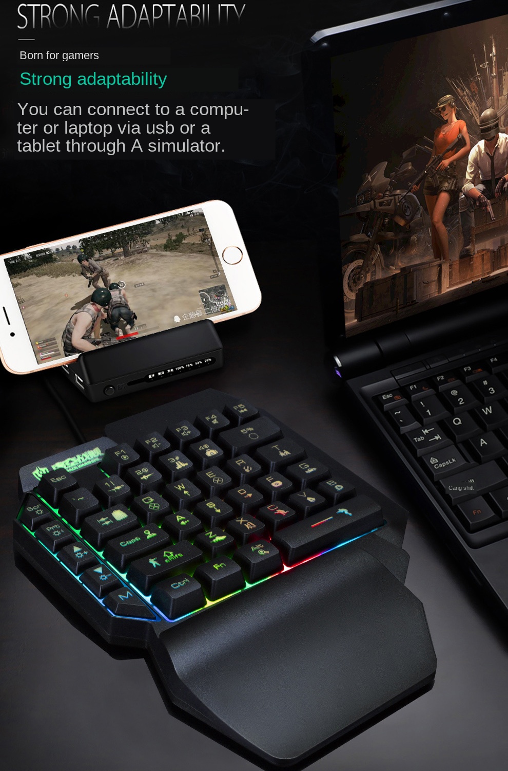 Bakeey-One-Handed-Wired-Colorful-Mini-Gaming-Keyboard-Gamepad-for-Mobile-Game-1658966-4