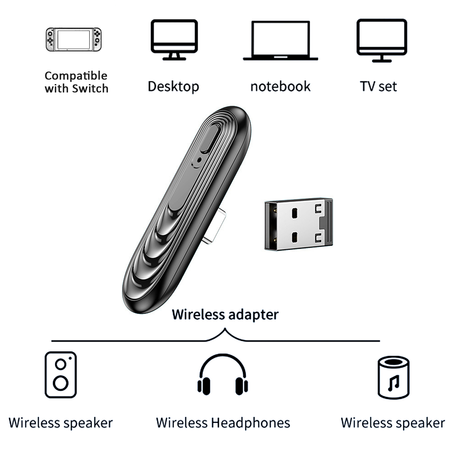 Bakeey-Type-C-bluetooth-50-Audio-Transmitter-Wireless-Adapter-with-USB-Converter-Compatible-with-Swi-1791283-2