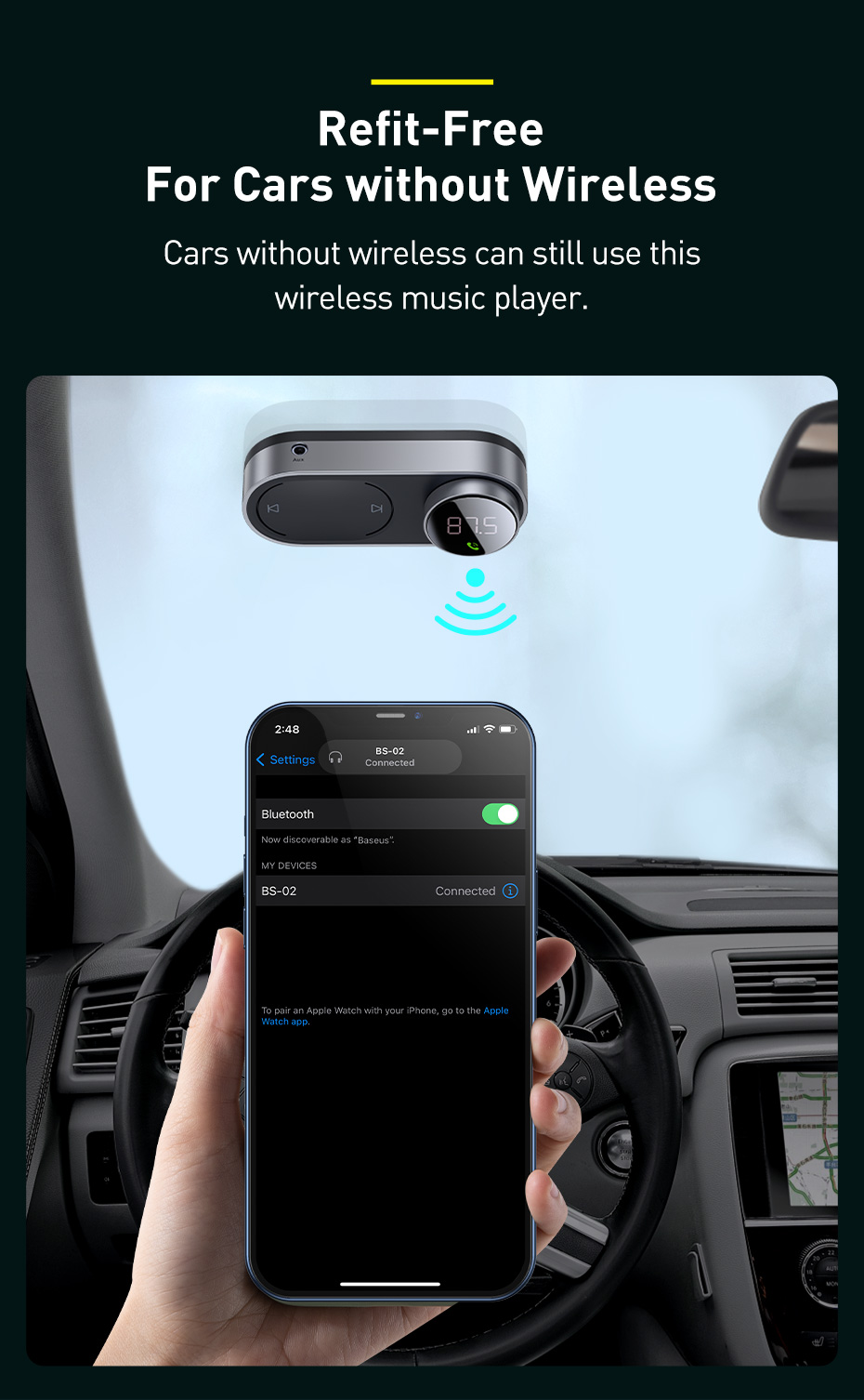 Baseus-Magnetic-Solar-Powered-Car-Player-LED-Display-Wireless-50-MP3-Player-Adapter-With-TF-Cards--U-1882564-2