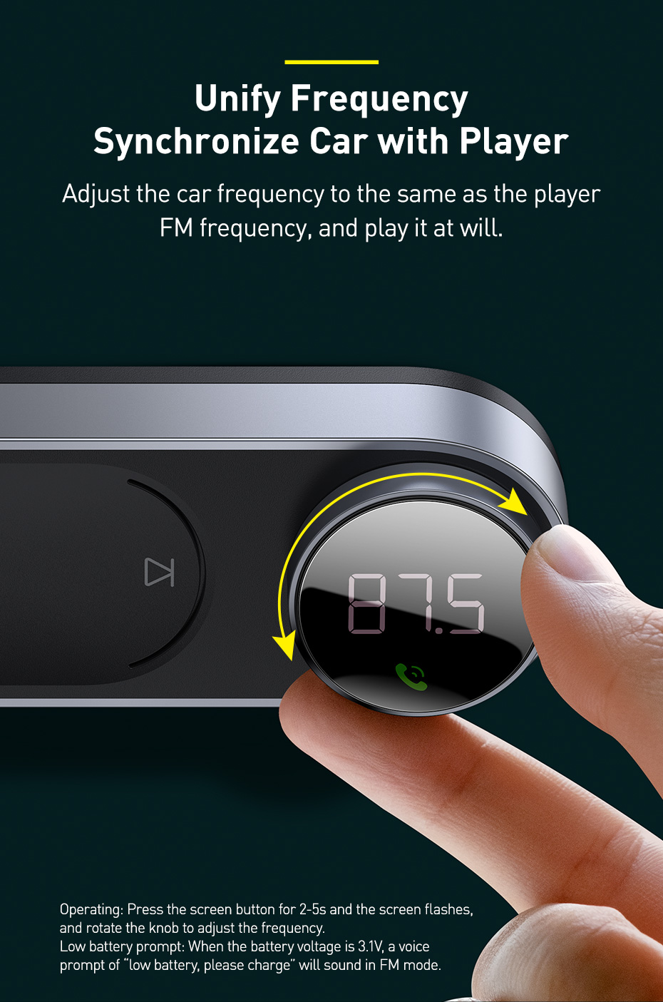Baseus-Magnetic-Solar-Powered-Car-Player-LED-Display-Wireless-50-MP3-Player-Adapter-With-TF-Cards--U-1882564-8