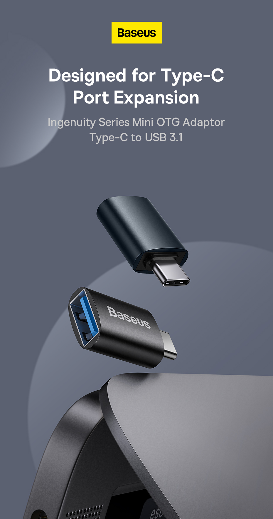 Baseus-USB-C-Male-to-USB31-Female-Adapter-10Gbps-Speed-Transfer-Connector-For-XIAOMI-Mi12-For-Samsun-1930180-1