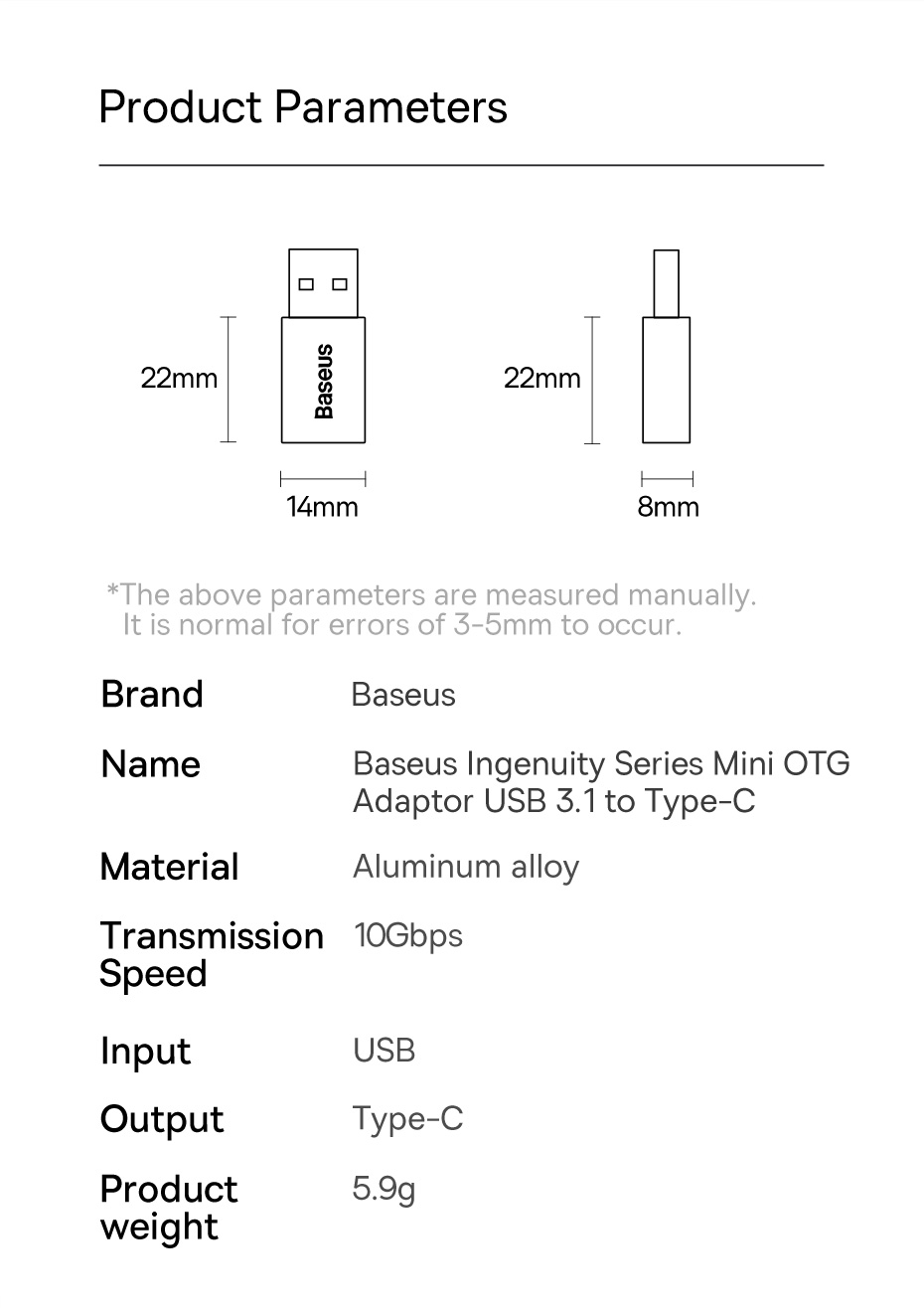 Baseus-USB31-Male-to-Type-C-Female-Adapter-10Gbps-Speed-Transfer-Connector-For-LaptopComputer-1930179-11