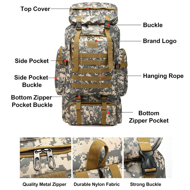 DROW-80L-Camouflage-Nylon-Water-Proof-Oxford-Fabric-Outdoor-Bag-Backpack-for-Climbing-Hiking-Outdoor-1638785-6