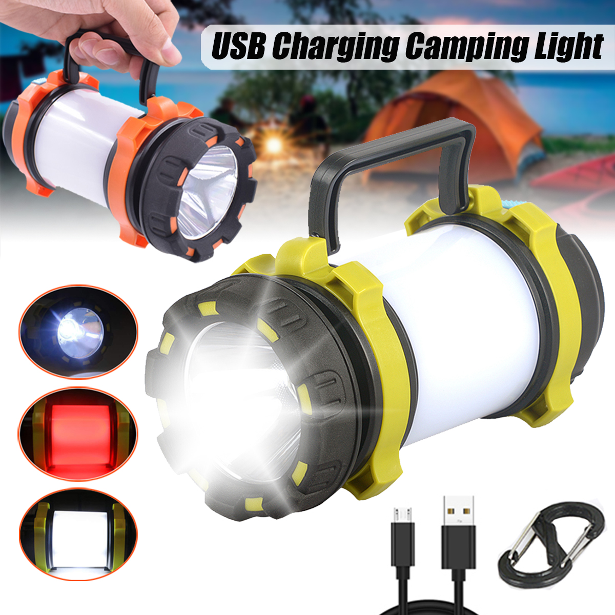 LED-Flashlight-Camping-Light-Torch-Lantern-USB-Rechargeable-USB-Charger-Worklight-Waterproof-1612111-1