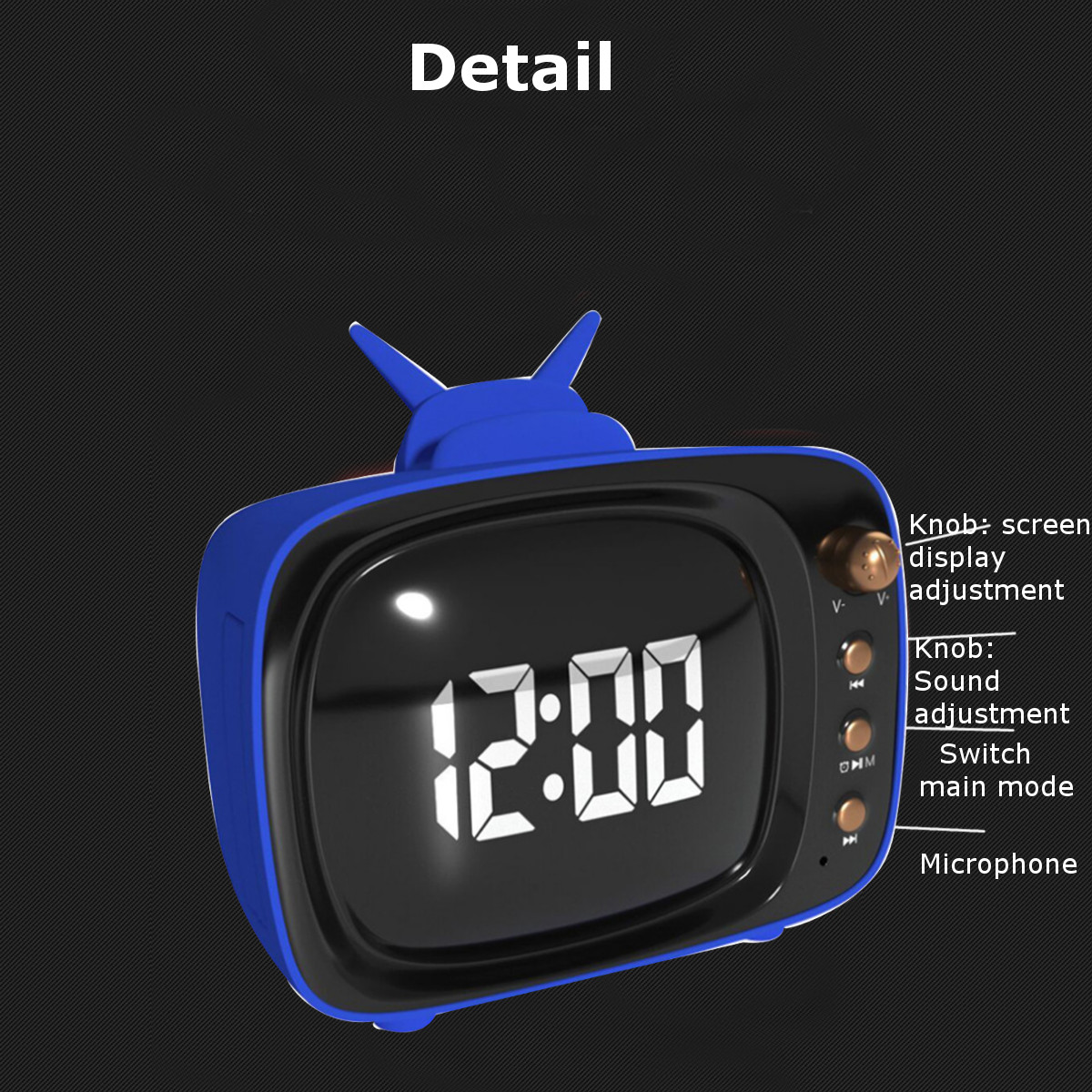 Portable-Retro-Speaker-TV-Design-Mobile-Phone-Holder-Stand-bluetooth-Alarm-Clock-1632092-2